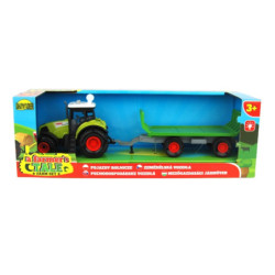 Traktor z przyczepą dźw w pudełku 03051