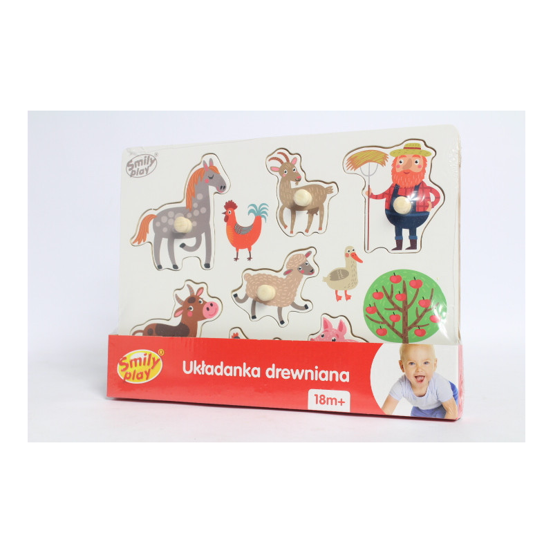 Układanka drewn.Farma SmilyPla SPW83803 38034