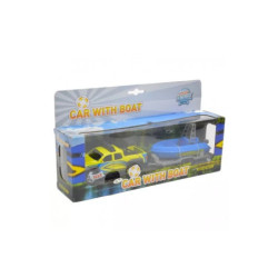 Auto z łodzią 29cm św/dźw 510217 70613