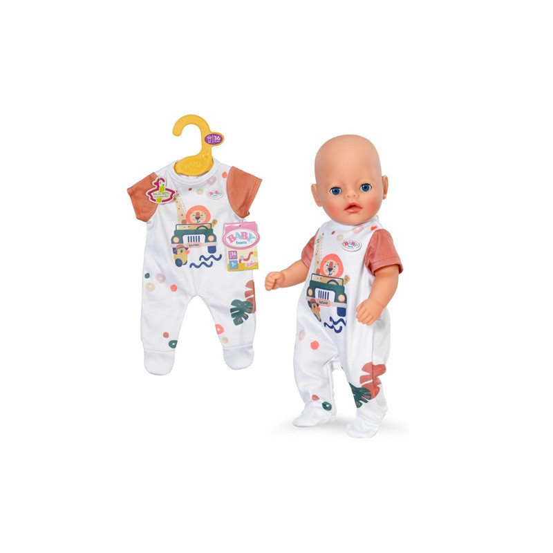 BABY BORN śpioszki z motywem dżungli 36cm 838150