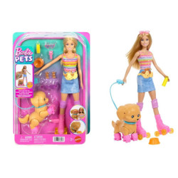 Barbie lalka i piesek na wrotkach JMJ44 /4