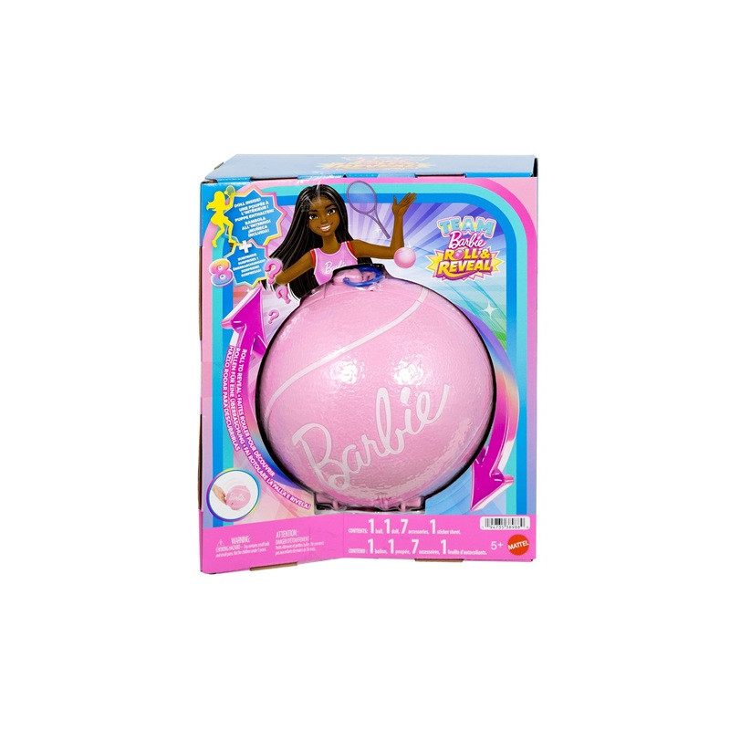 Barbie lalka Tenisistka wyskakujaca z piłki JMY56