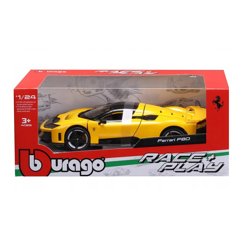 BBU 1:24 Ferrari R_P F80 Yellow G Modena 26034YL