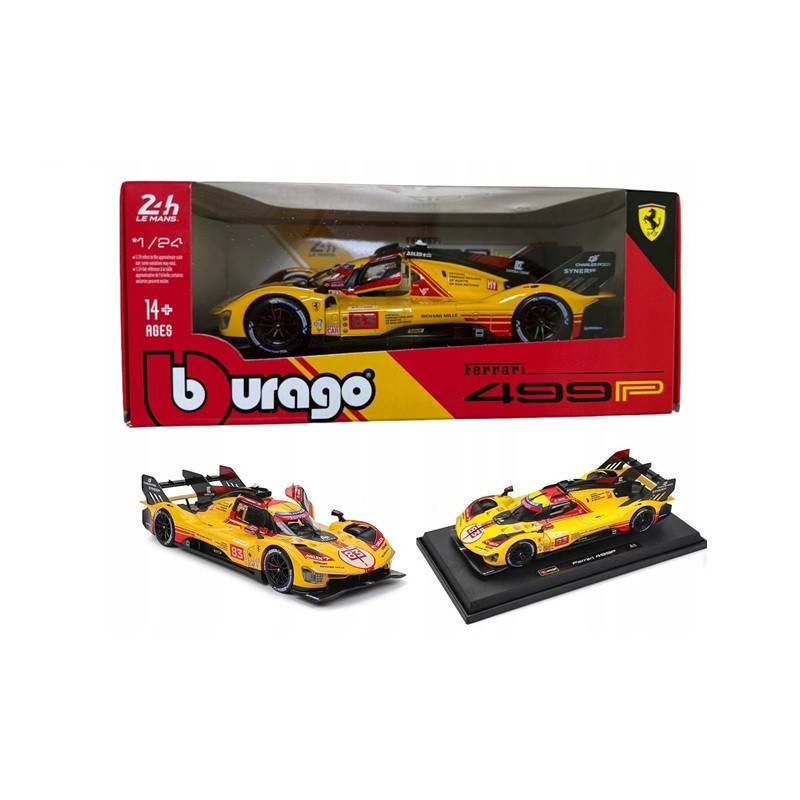 BBU 1:24 Ferrari Racing 499P LeMans Yellow83 26313