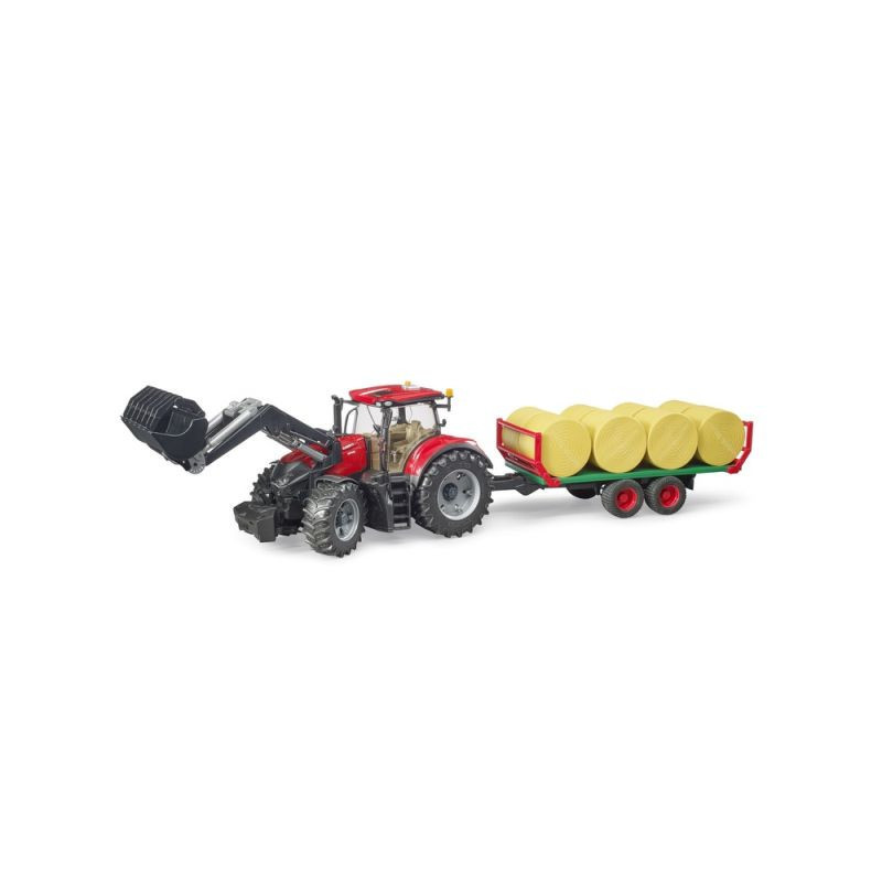 BRUDER Case IH Optum 300 ład.czoł+przyczepa 03198