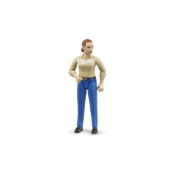 BRUDER Fig.kobiety białej w nieb.dżinsach 60408