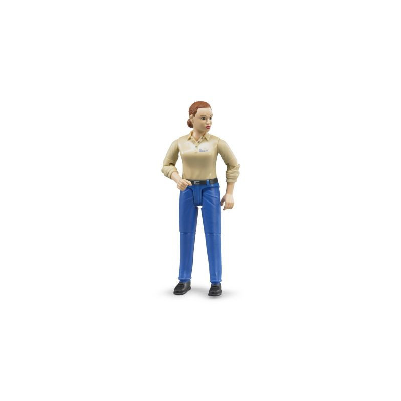 BRUDER Fig.kobiety białej w nieb.dżinsach 60408