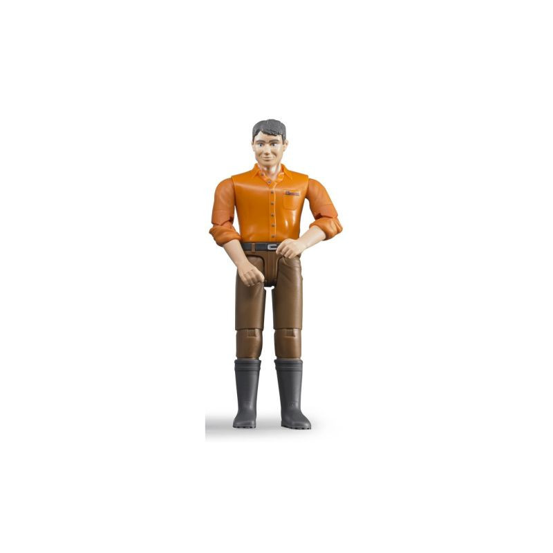 BRUDER Fig.mężcz.białego brąz.dżins 60007