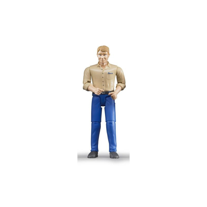 BRUDER Fig.mężcz.białego nieb.dżins 60006