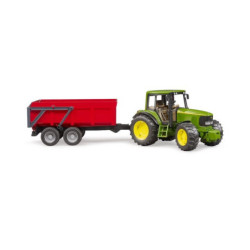 BRUDER John Deere 6920 czerw.przyczepa wywr. 02057