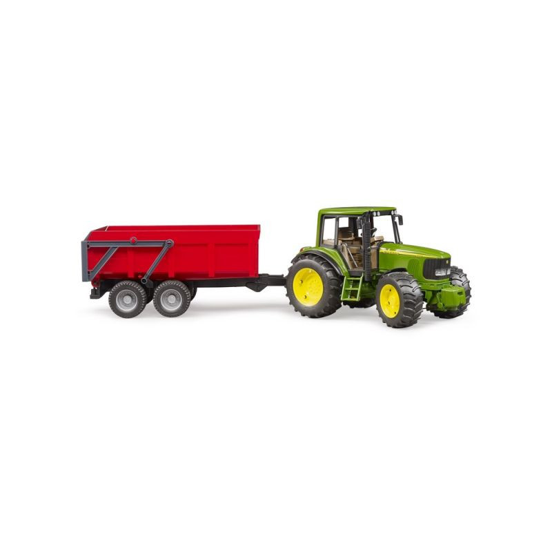 BRUDER John Deere 6920 czerw.przyczepa wywr. 02057