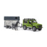 BRUDER Land Rover+przyczepa dla konia+fig 02592
