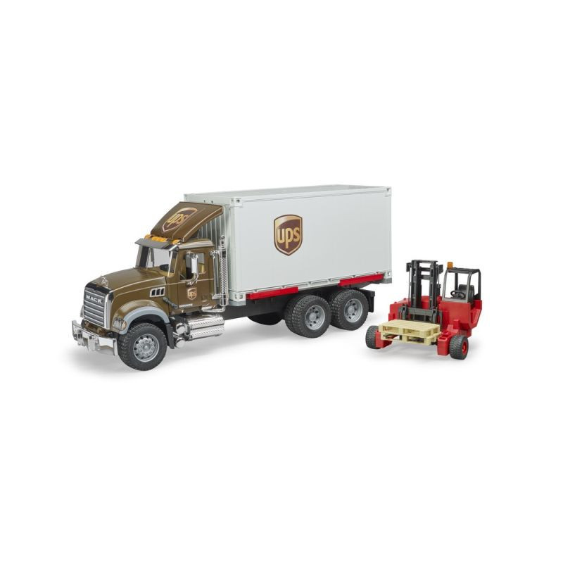 BRUDER Mack Granite UPS kontener z wóżk.widł.02828