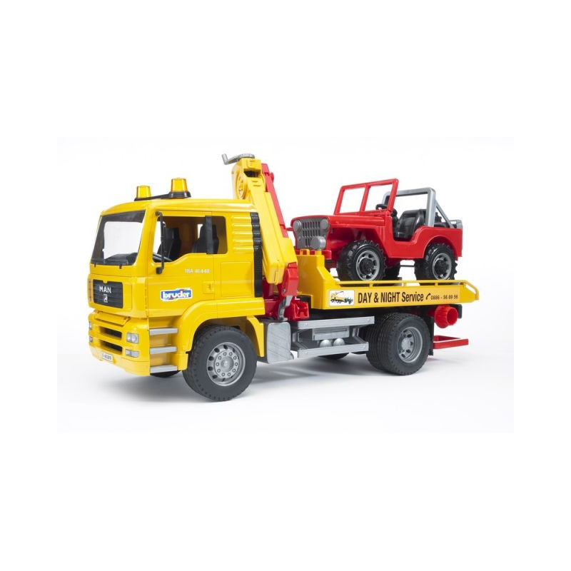 BRUDER MAN TGA pomoc drogowa+jeep 02750