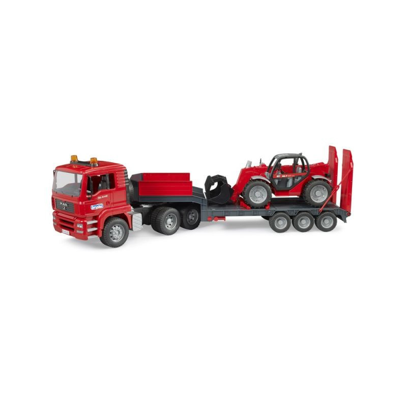 BRUDER MAN TGA+naczepa+ładow.Manitou MLT 02774
