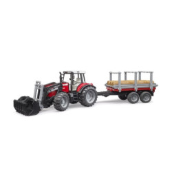 BRUDER Massey Ferguson 7480 ład.czoł.przycz. 02046