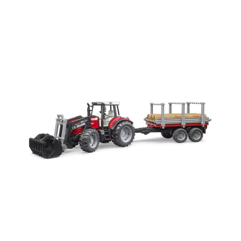 BRUDER Massey Ferguson 7480 ład.czoł.przycz. 02046