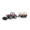 BRUDER Massey Ferguson 7480 ład.czoł.przycz. 02046