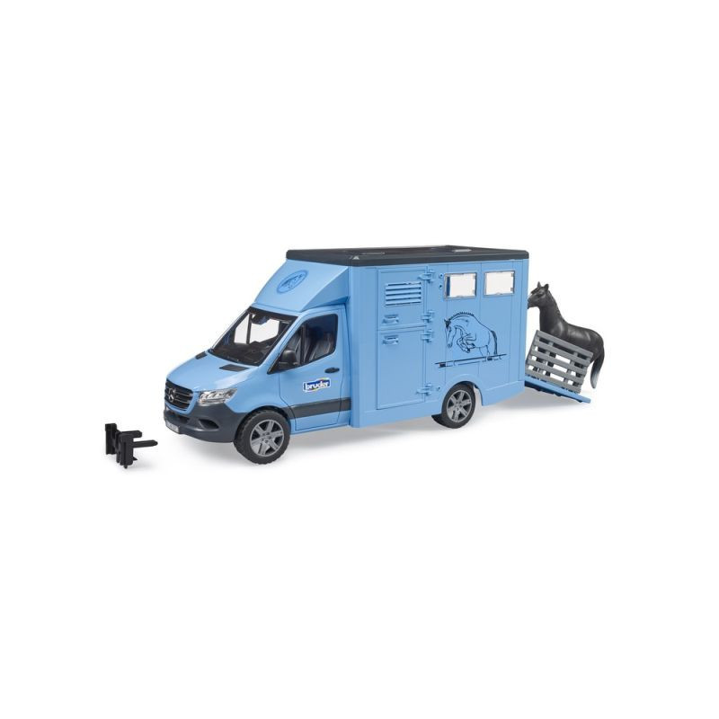 BRUDER MB Sprinter d/przewozu koni+fig konia 02674