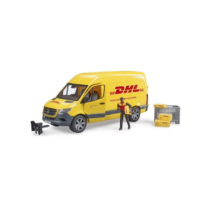 BRUDER MB Sprinter DHL+figurka+akcesoria 02671