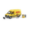 BRUDER MB Sprinter DHL+figurka+akcesoria 02671