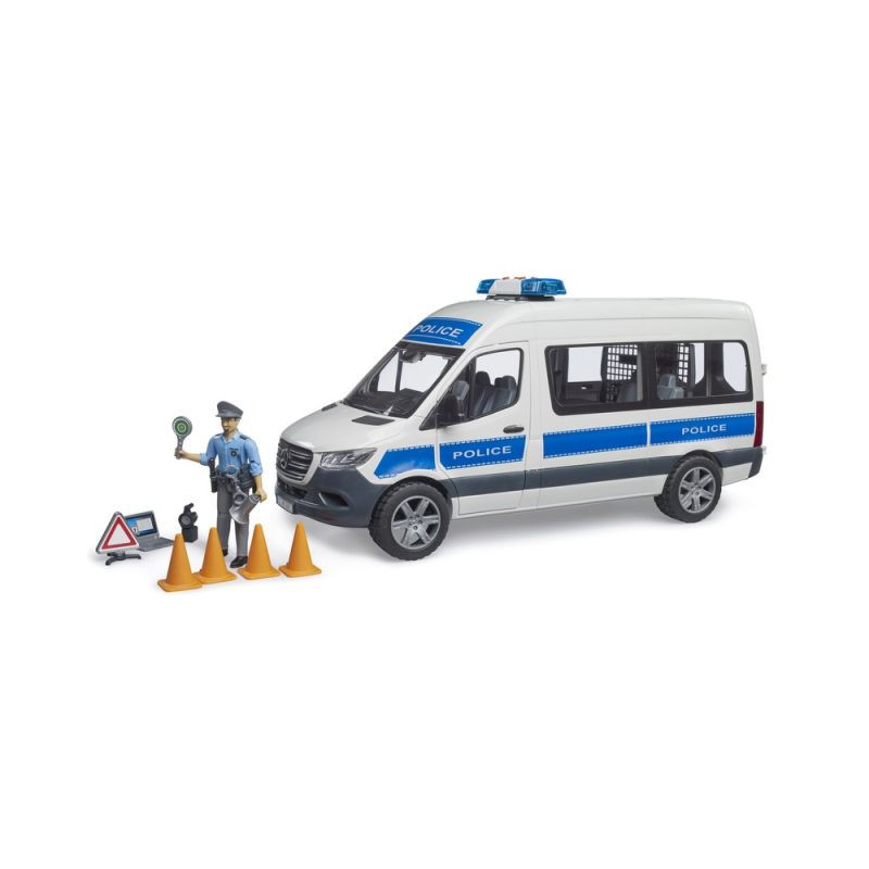 BRUDER MB Sprinter policja+fig św/dźw 02683