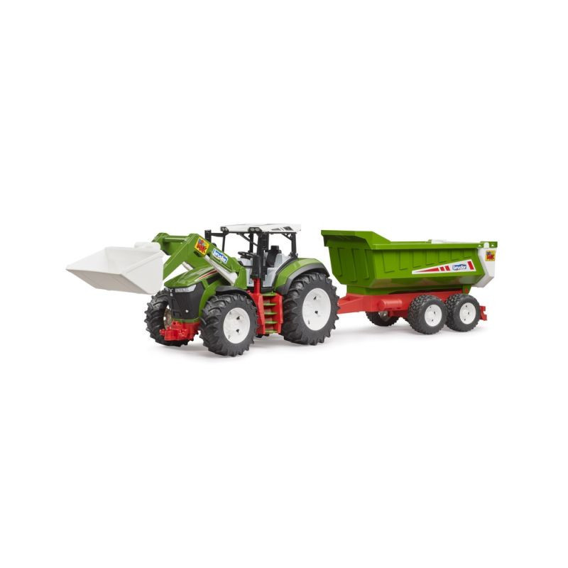 BRUDER ROADMAX traktor ład.czoł+przycz.kiper 03452