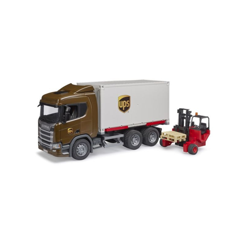 BRUDER Scania Super 560R kontener UPS+wózek 03582