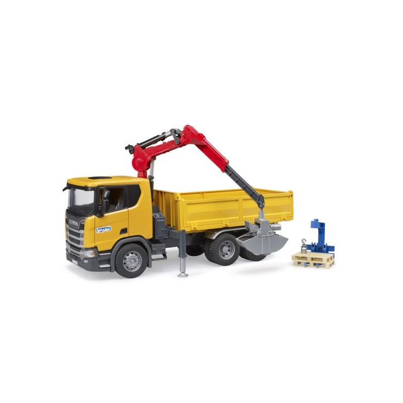 BRUDER Scania Super 560R żółta z dźwigiem 03551