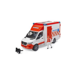BRUDER Sprinter ambulans+fig.ratownika św/dź 02676