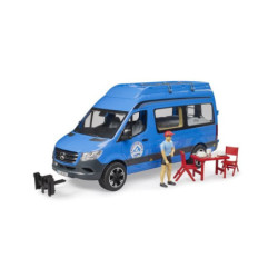BRUDER Sprinter Camper niebieski+fig+akces 02684