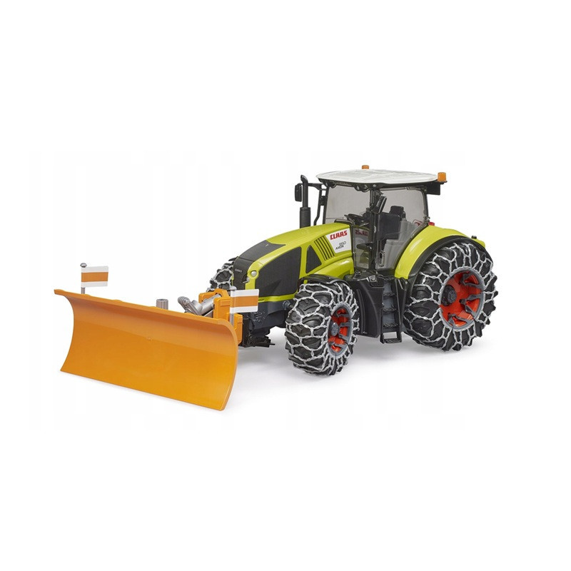 BRUDER traktor Claas Axion 950+pług d/śniegu 03018