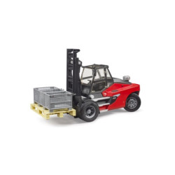 BRUDER wózek widłowy Linde HT160+paleta+kosz 02513