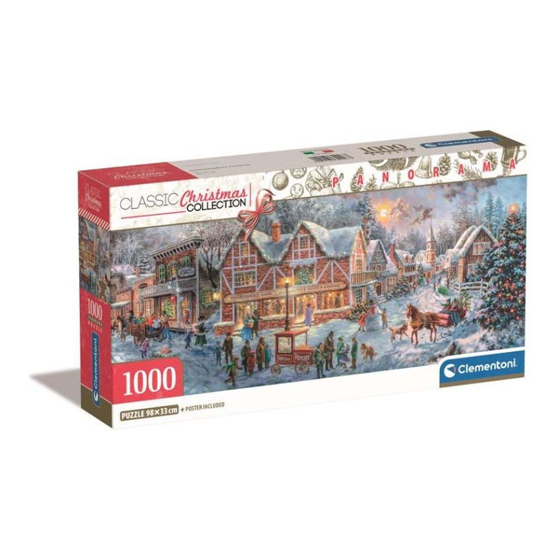 CLE puzzle 1000 Panorama Christmas+poster 39927