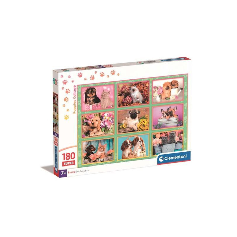 CLE puzzle 180 SuperKolor Puppies collage 29788