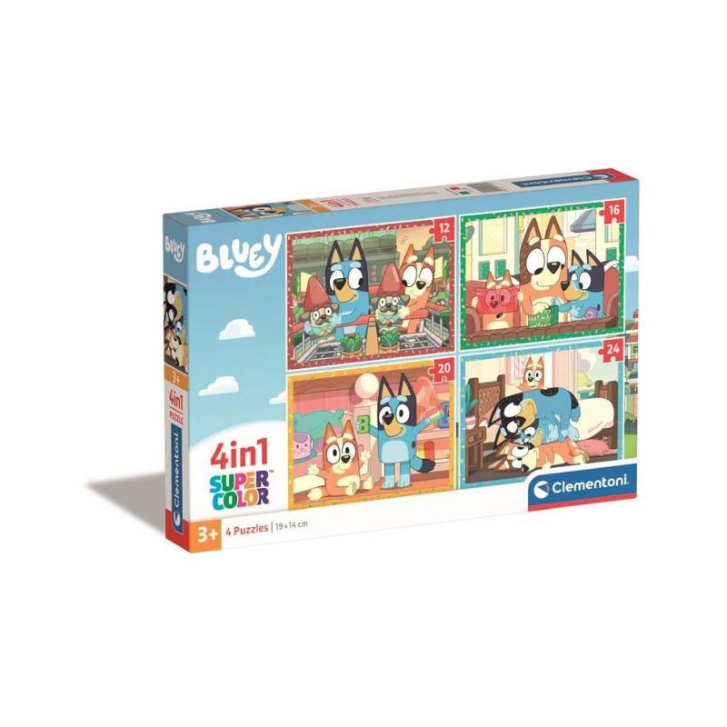 CLE puzzle 4w1 SuperKolor Bluey 21530