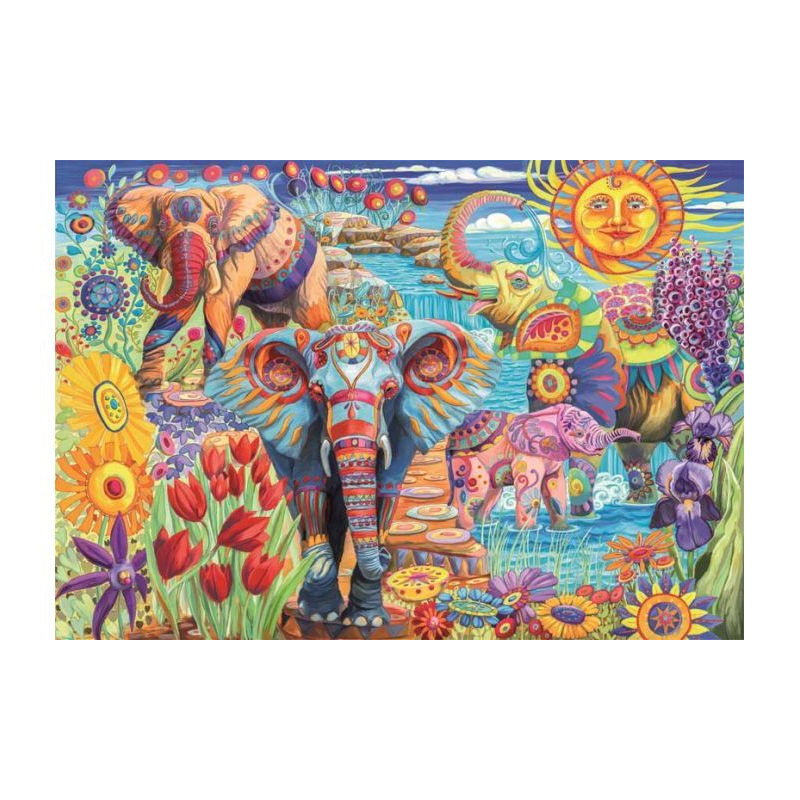 CLE puzzle 500 HQ Elephants Carnival 35572