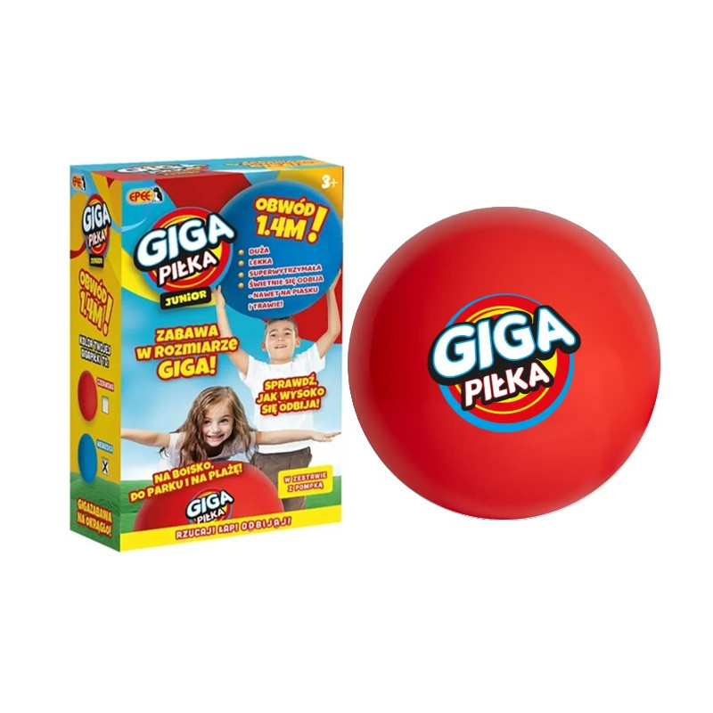 EPEE Gigapiłka z pompką EP60396 czerwona 03975