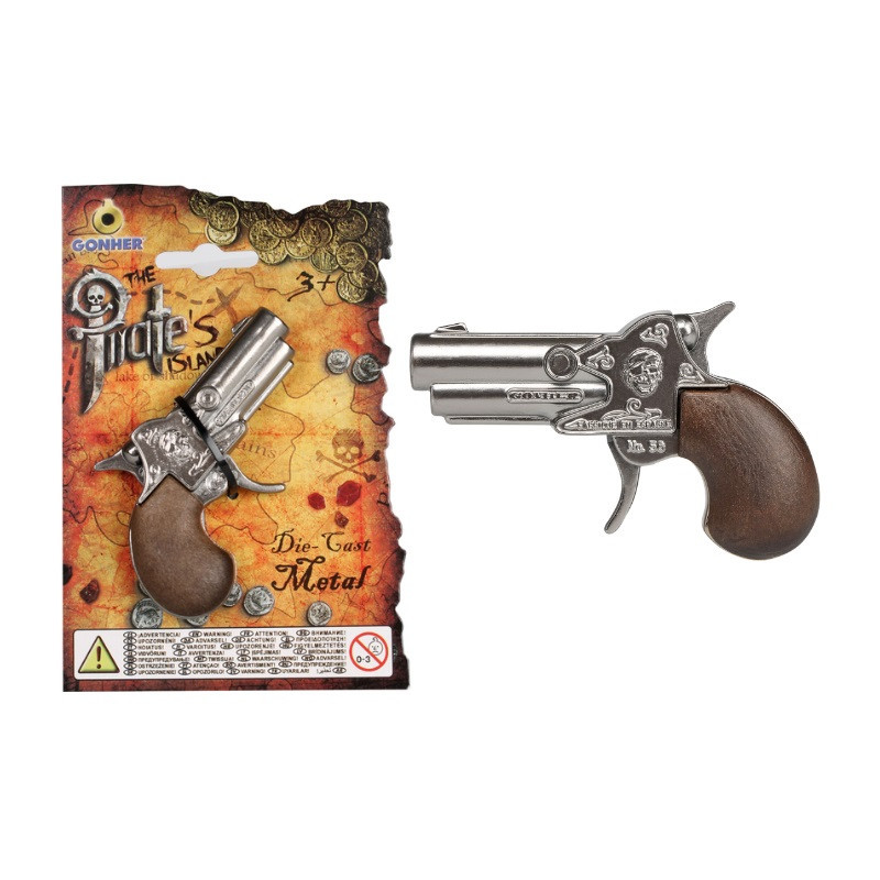 GONHER pistolet pirata mały metal 156/0 15602