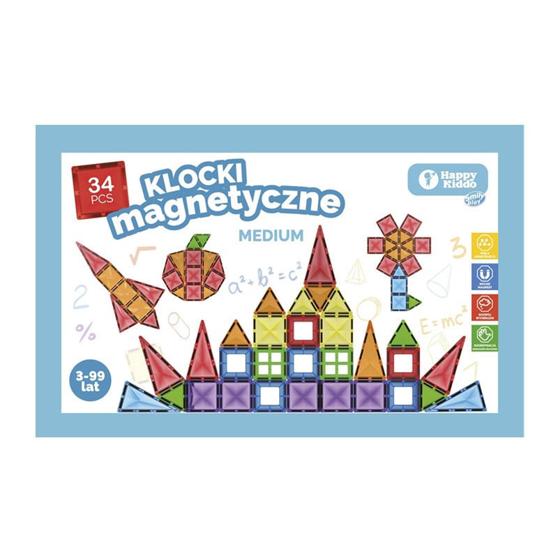 Klocki magnetyczne 34el SmilyPlay SP85384 53846
