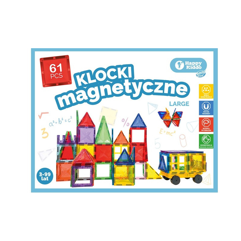 Klocki magnetyczne 61el SmilyPlay SP85382 53822