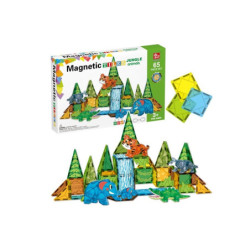 Klocki magnetyczne dżungla 65el A-1540 91561