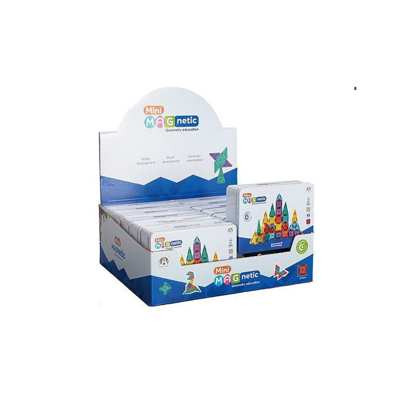 Klocki magnetyczne mini 45el/puszka H14412 57881