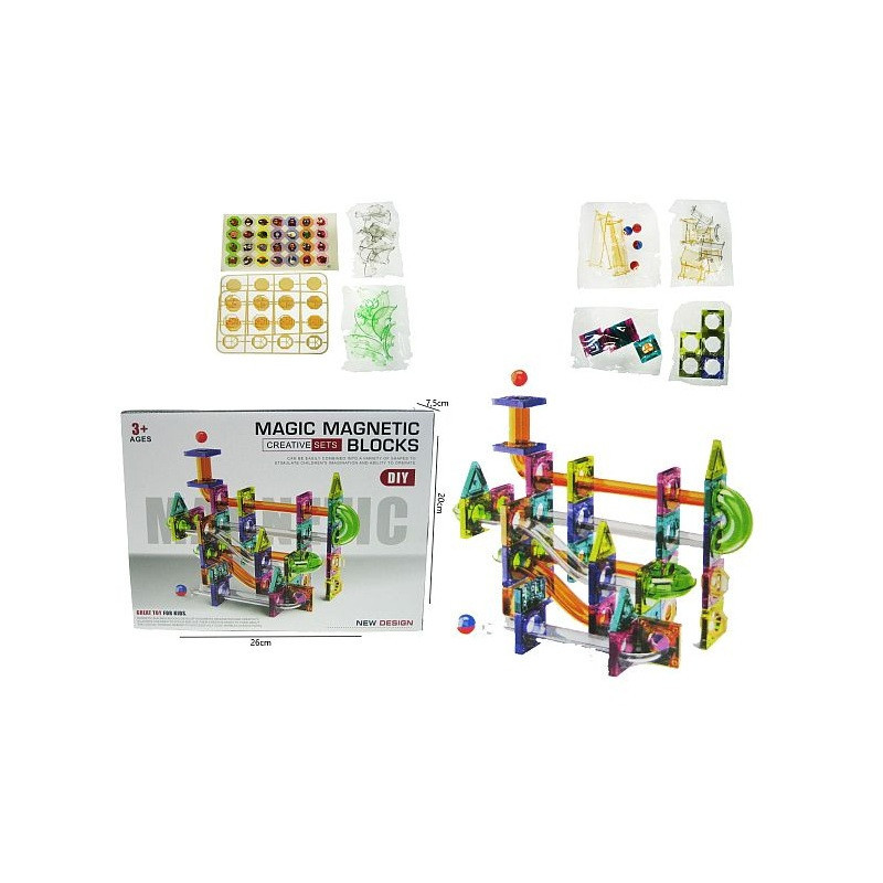 Klocki magnetyczne tor dla kulek 94el H13444 41552