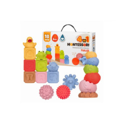 Klocki sens.Montessori piramida piłecz..18el 76136