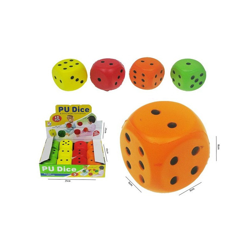 Kostka miękka do gry 6x6 12/box HZY29 10398