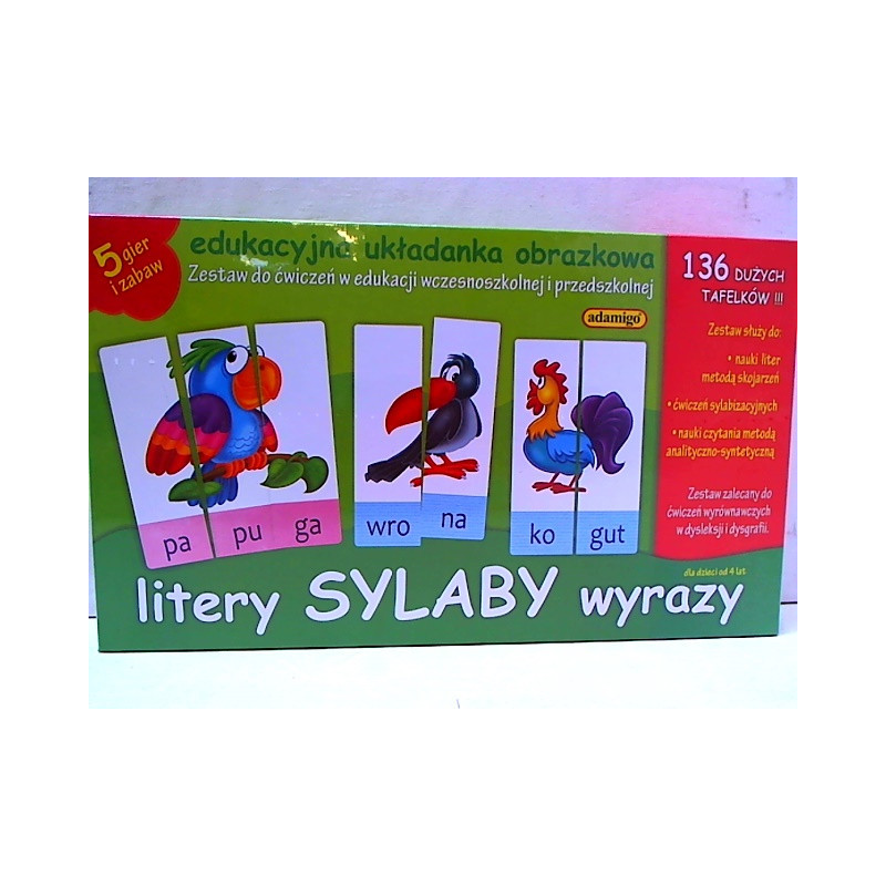 Litery,sylaby,wyrazy - zestaw edukacyjny 06076