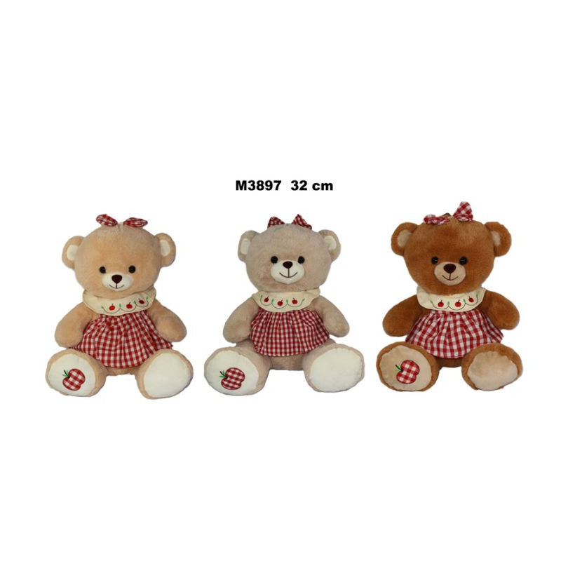 Miś M-3897 w sukience 3kol 32cm 177032