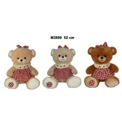 Miś M-3899 w sukience 3kol 52cm 177056