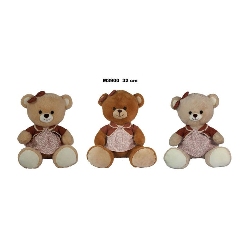 Miś M-3900 w sukience 3kol 32cm 177063